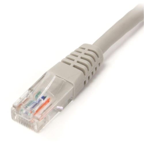 Cable de conexión UTP Cat5e moldeado gris de 30 cm de StarTech.com