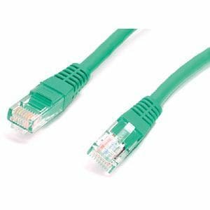 Cable de conexión UTP Cat5e moldeado verde de 30 cm de StarTech.com