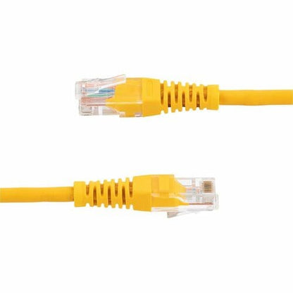 Cable de conexión UTP Cat5e moldeado amarillo de 30 cm de StarTech.com - Categoría 5e - 30 cm - 1 x