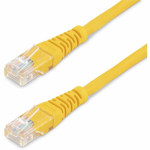 Cable de conexión UTP Cat5e moldeado amarillo de 30 cm de StarTech.com - Categoría 5e - 30 cm - 1 x
