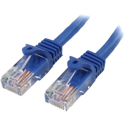 Cable de conexión UTP RJ45 Cat5e azul de 30 cm sin enganches de StarTech.com