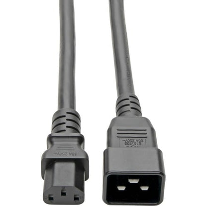 Cable de alimentación para PDU de Tripp Lite de 2,13 m, C13 a C20, resistente, 15 A, calibre 12 AWG, 2,13 m