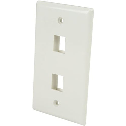 StarTech.com Placa de pared universal RJ45 con doble salida, color blanco - Montaje en pared