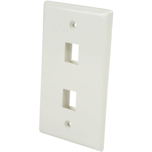 StarTech.com Placa de pared universal RJ45 con doble salida, color blanco - Montaje en pared