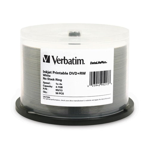 DVD+RW Verbatim 4,7 Go 4X DataLifePlus blanc imprimable à jet d'encre
