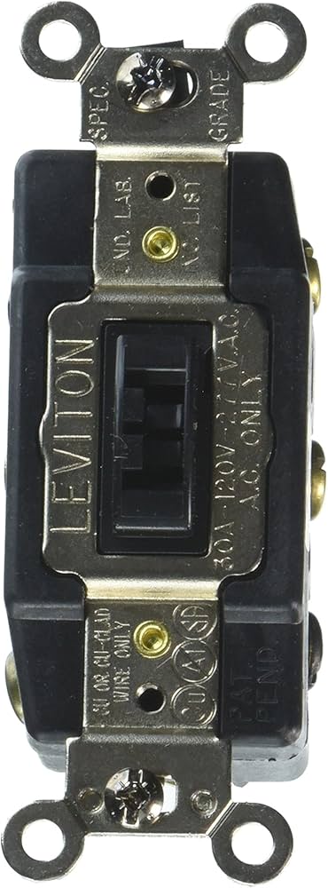 Leviton 30 Amp, 120/277 V, Maintained Contact Toggle Switch, Brown (1288-L)
