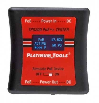 Comprobador PoE++ de Platinum Tools. Carcasa tipo almeja (PLA-TPS200C)