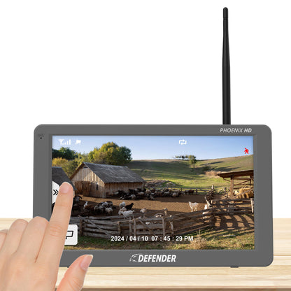 Defender PHOENIXHD Non-WiFi, Plug-in Power Security System with 4 Cameras & 10.1” HD Monitor (DPHD4C-64)