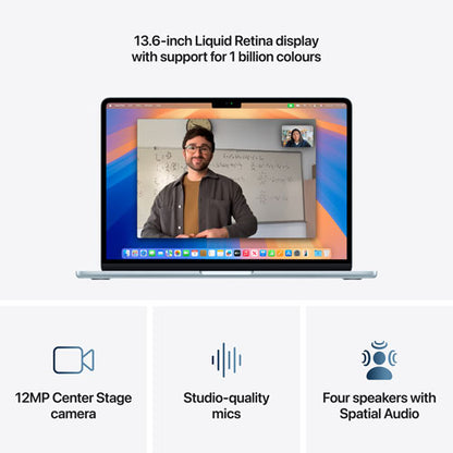 Apple 2025 MacBook Air, FR MBA 13IN M4 CHIP 10C CPU 8-CORE GPU 16GB 256GB SSD SKUBLUE