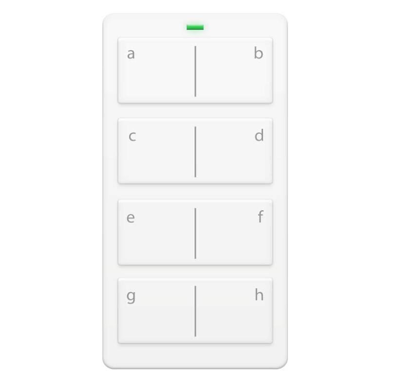 Minicontrol remoto inalámbrico Insteon de 8 escenas (2342-222)