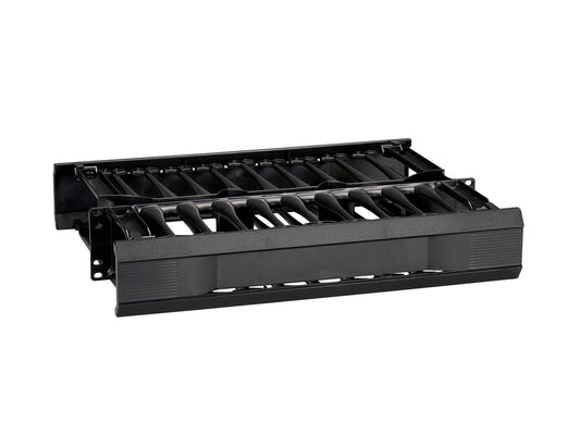 Black Box Corp Elite Horizontal Cable Manager, Double-S