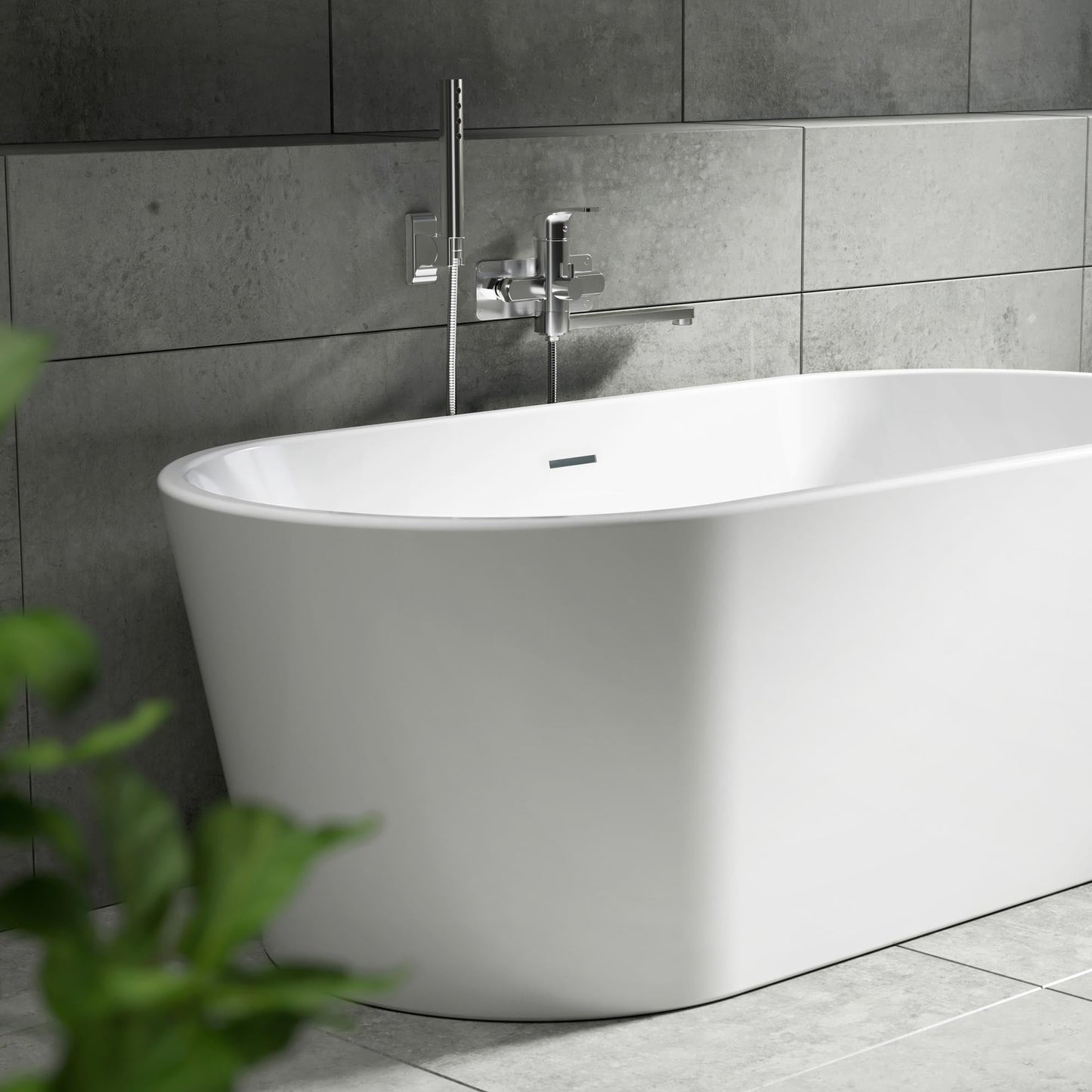 Grifo de bañera Pulse Niagara de pared con caño giratorio y varilla de mano (3030-WMTF-CH)