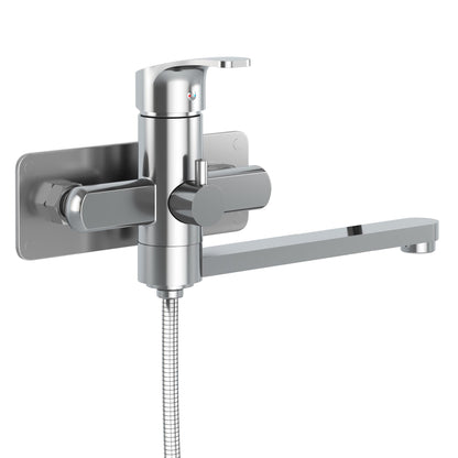 Pulse Niagara Wall Mounted Tub Filler with Pivoting Arm Spout and Hand Wand