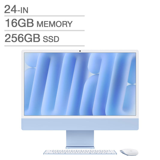 Apple 24 in. iMac, Apple M4 Chip - 16 GB RAM, 256 GB SSD -Blue-French (MWUF3C/A)