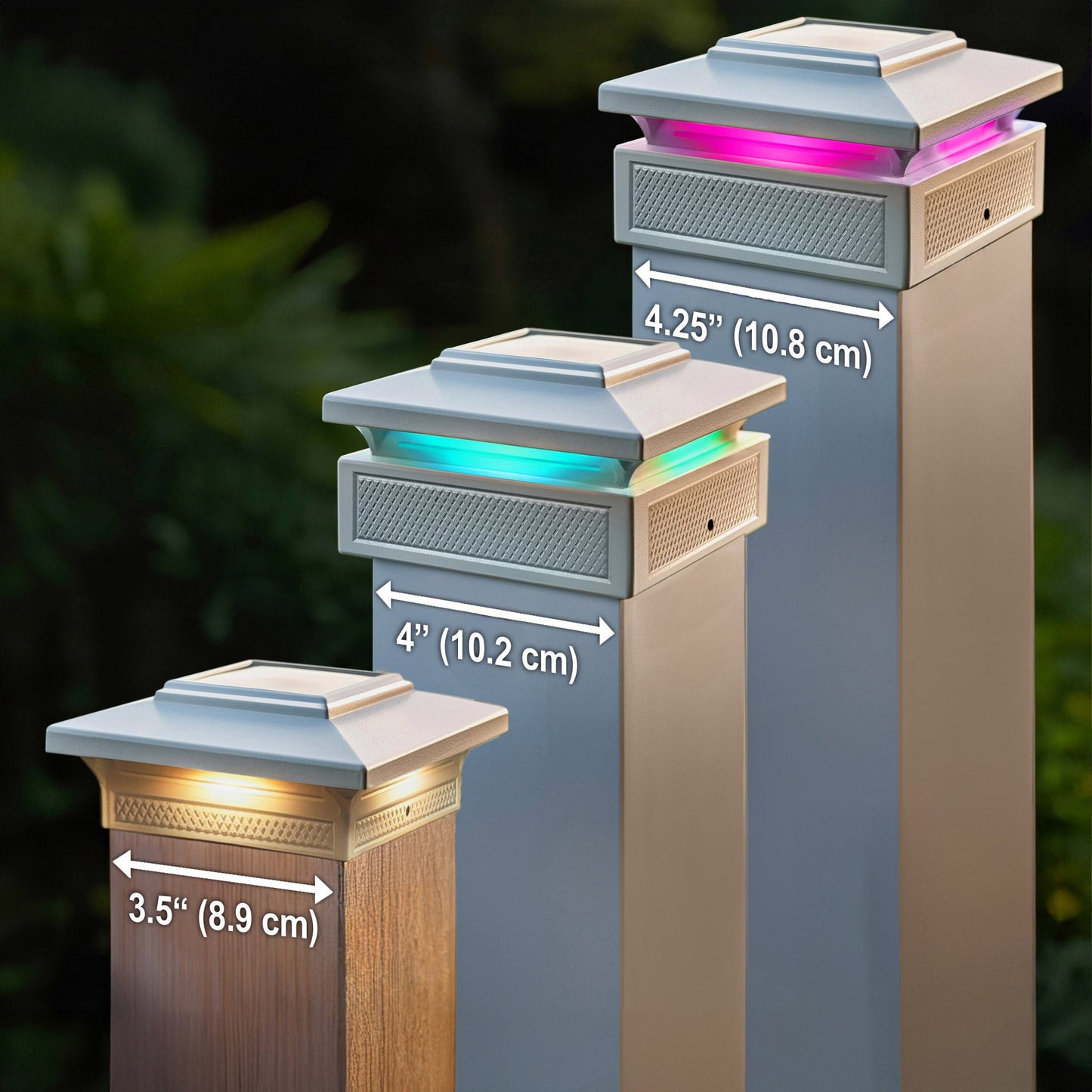Classy Caps Lumineer Smart Solar Post Cap Light, 2-pack (SLT727W)