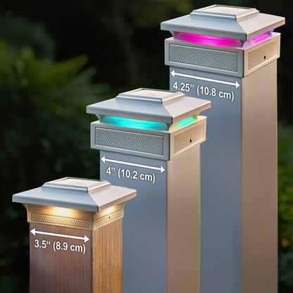 Classy Caps Lumineer Smart Solar Post Cap Light, 2-pack (SLT727W)