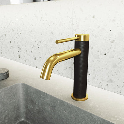Robinet de salle de bain VIGO Madison à poignée unique (VG01044MGMB)