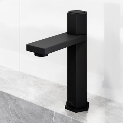 VIGO Nova Single Handle Bathroom Faucet (VG01053MB)