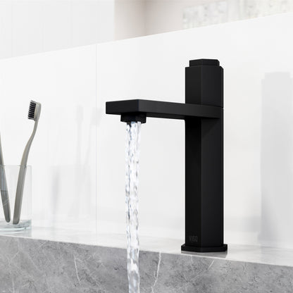 VIGO Nova Single Handle Bathroom Faucet (VG01053MB)