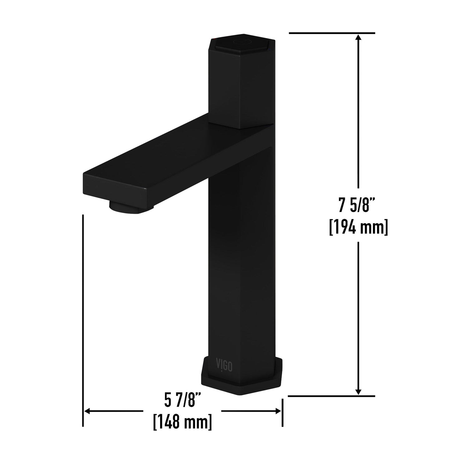 VIGO Nova Single Handle Bathroom Faucet (VG01053MB)