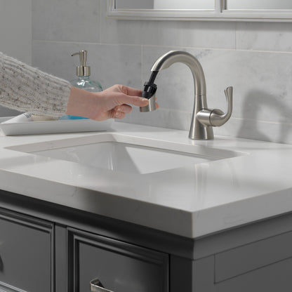 Delta Lampard Single Handle Pull-Down Bathroom Faucet (15764LF-SPPD)