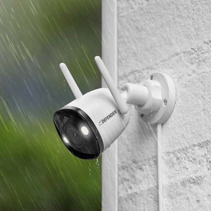 Defender AI POWERED 4K Guard Pro Wi-Fi Plug-in Power Security Cameras, 4-pack (IP8MCB4)