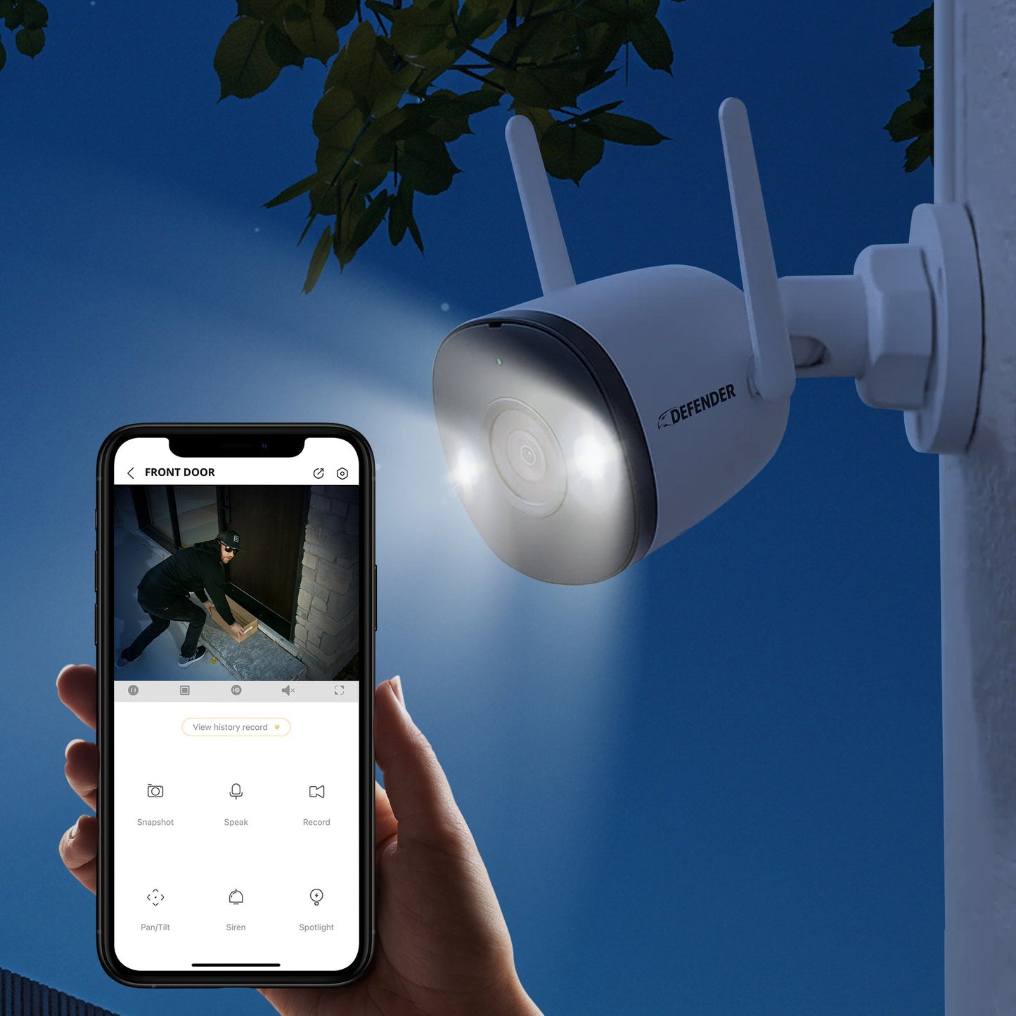 Defender AI POWERED 4K Guard Pro Wi-Fi Plug-in Power Security Cameras, 4-pack (IP8MCB4)