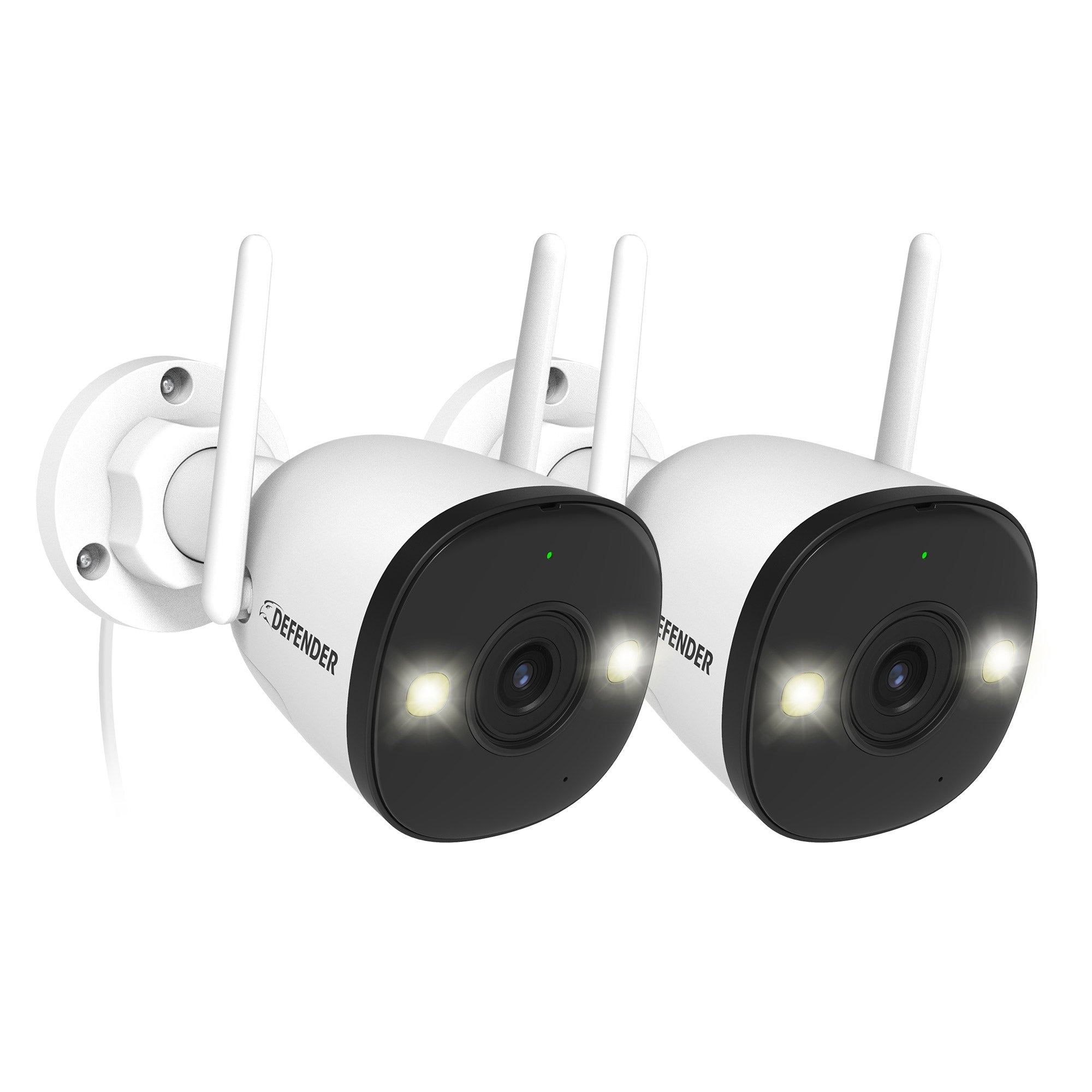 Defender AI POWERED 4K Guard Pro Wi-Fi Plug-in Power Security Cameras, 2-pack (IP8MCB2)