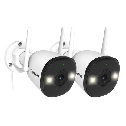 Defender AI POWERED 4K Guard Pro Wi-Fi Plug-in Power Security Cameras, 2-pack (IP8MCB2)