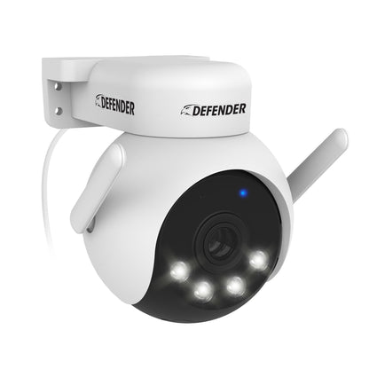 Defender AI POWERED 4K Everwatch PTZ 360 Degree Wi-Fi Outdoor Plug-in Power Security Camera, 4-pack (IP4KACB4PTZ)