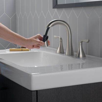 Delta Lampard Two Handle Pull-Down Bathroom Faucet (35764LF-SPPD)