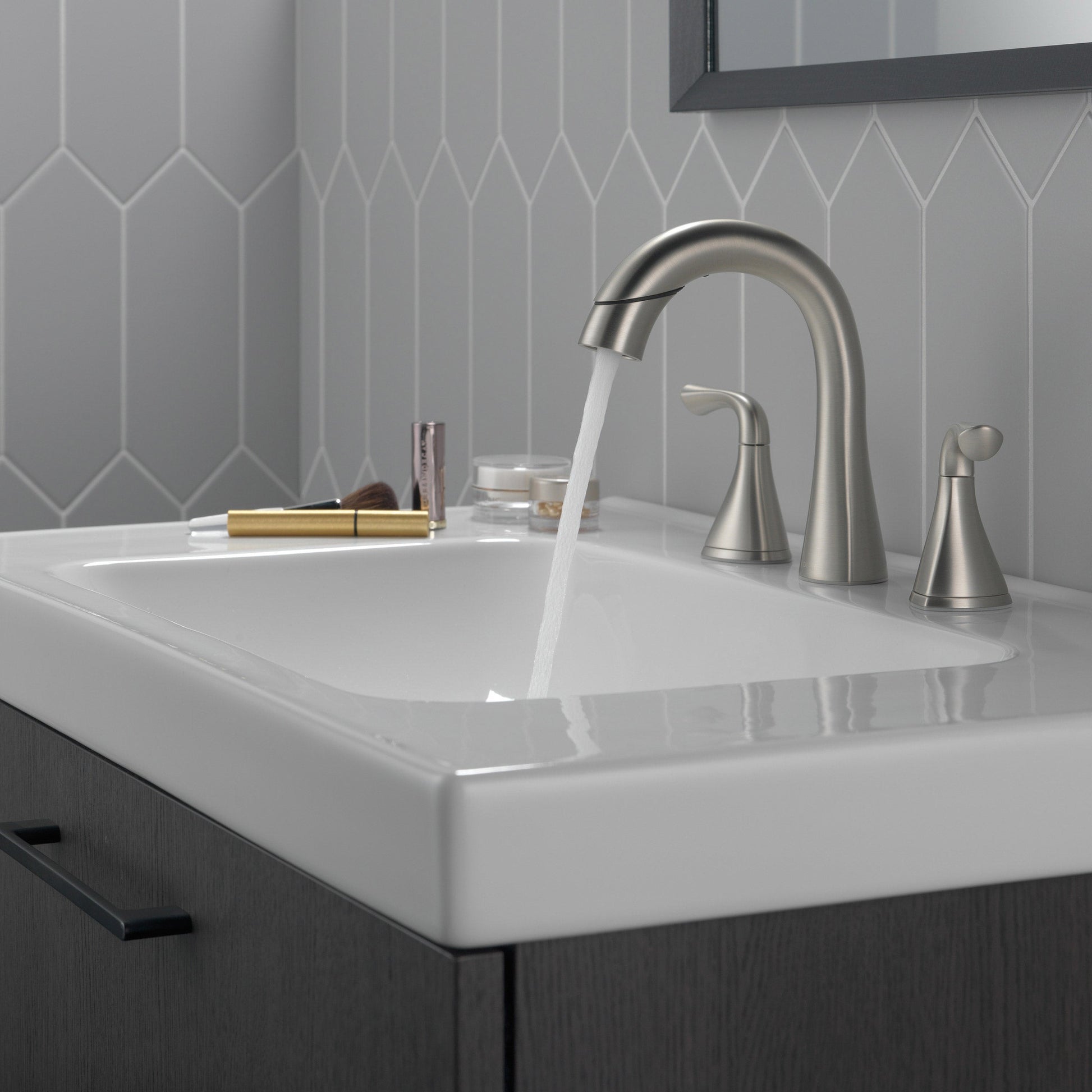 Delta Lampard Two Handle Pull-Down Bathroom Faucet