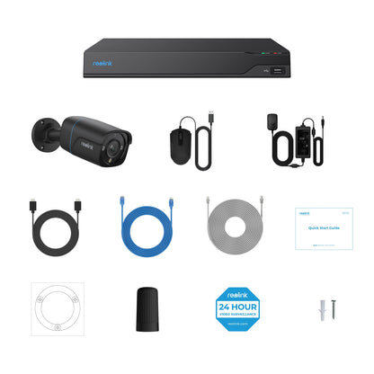 Reolink Advantage Series 4K 16-Channel 4TB NVR Security System with 4 Bullet PoE Cameras (NVS16-8MB4)