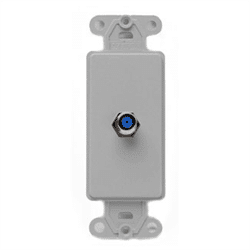 Leviton Decora Single F Connector Wall Jack, Gray (40681-GY)