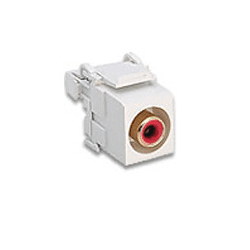 Leviton Quickport RCA Audio Right w/Red Stripe 110 Style (40735-RRW)