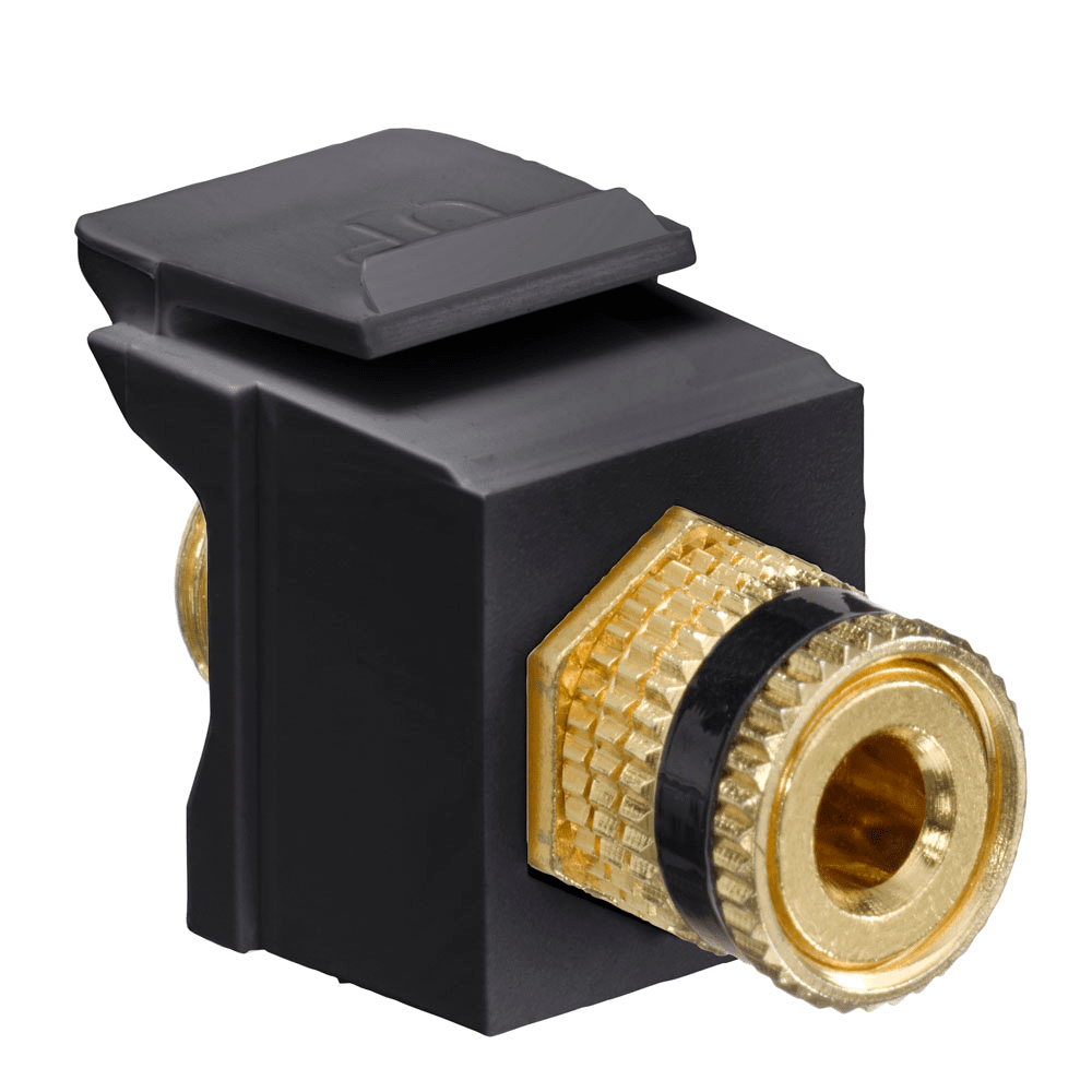 Leviton Quickport Binding Post Black Stripe Black (40833-BEE)
