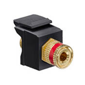 Leviton Quickport Binding Post Red Stripe Black (40833-BER)