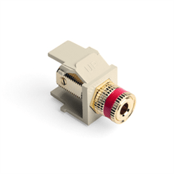 Leviton Quickport Binding Post Ivory with Red Stripe (40833-BIR)