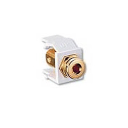 Leviton Quickport Gold Banana Jack w/Black Stripe (40837-BWE)