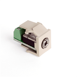 Leviton Quickport Snap-in Module 3.5mm Stereo Jack Female To Screw Term Ivory (40839-SIS)