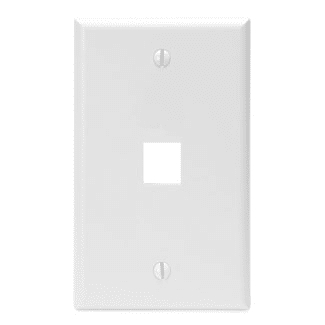 Leviton Quickport 1 Port Wall Plate - White (41080-1WP)