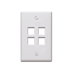 Leviton Quickport 4 Port Wallplate White (41080-4WP)