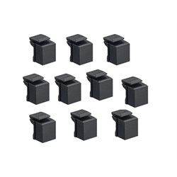 Leviton Quickport Blank Inserts, Black, 10 Pack (41084-BE)