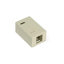 Leviton QuickPort Surface Mount Housing 1 Port Ivory (41089-1IP)