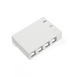 Leviton QuickPort Surface Mount Housing 4 Port White (41089-4WP)