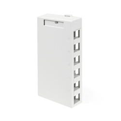 Leviton QuickPort Surface Mount Housing 6 Port White (41089-6WP)