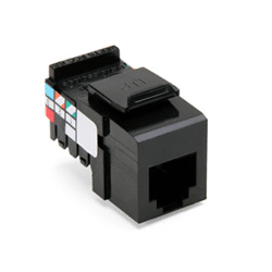Leviton Quickport Voice 6P6C Black (41106-RE6)