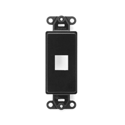 Leviton Decora Quickport Plate 1 Port Black (41641-E)