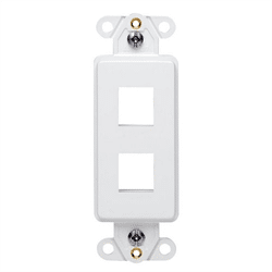 Leviton Decora Quickport Plate 2 Ports White (41642-W)