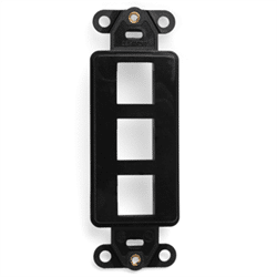 Leviton Decora Quickport Plate 3 Ports Black (41643-E)